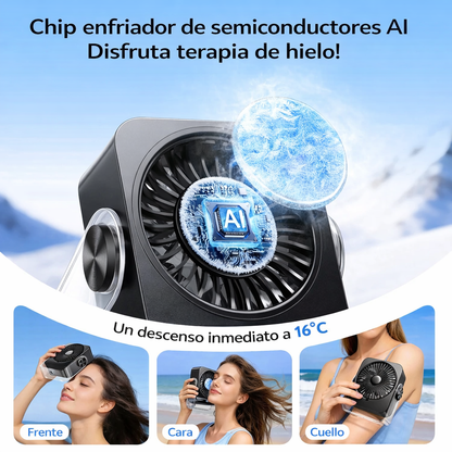 Ventilador de Escritorio KIMMOO - 199 Velocidades, Pantalla Digital, Recargable USB, Rotación 270°, Silencioso para Oficina y Hogar