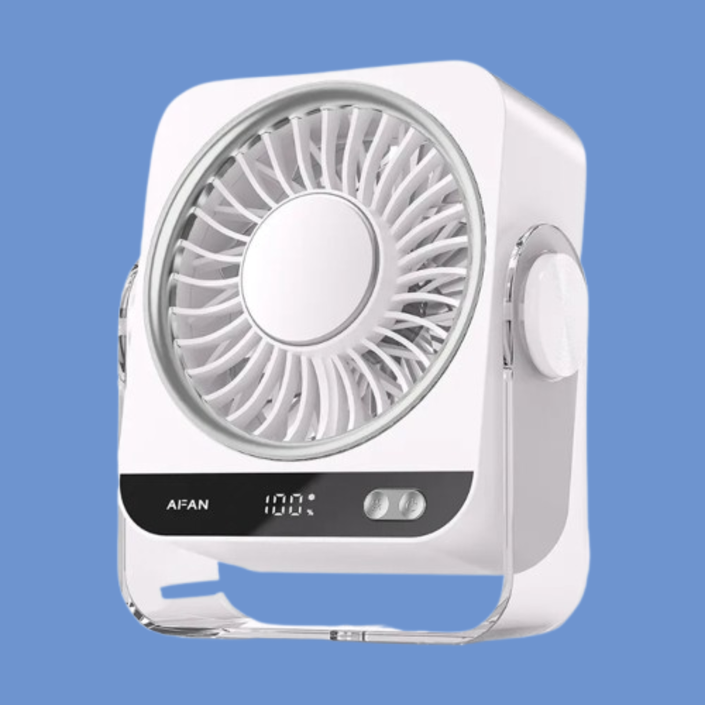 Ventilador de Escritorio KIMMOO - 199 Velocidades, Pantalla Digital, Recargable USB, Rotación 270°, Silencioso para Oficina y Hogar